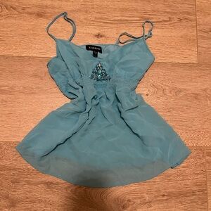 Blue baby doll fairy flowy top